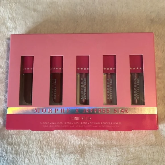 TRADE Limited Ed NWT Morphe X Jeffree Star Iconic Bolds Mini Lip Collection - Picture 4 of 7